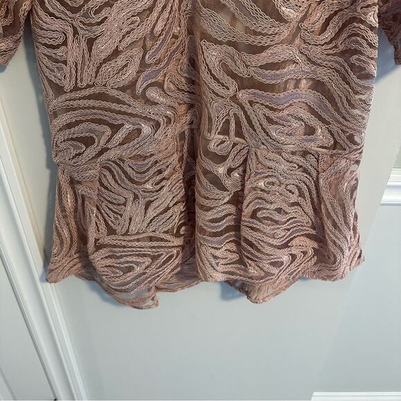 Alexis Pink Textured Blouse Top Small - Picture 7 of 12